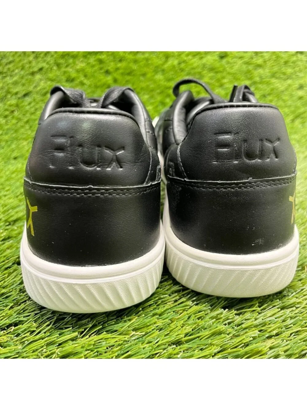 Flux Footwear Adapt Leather Trainer Black Mens Size 10.5 Athletic Shoes Sneakers